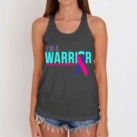 I'm a Warrior Thyroid Cancer Awareness Women's Knotted Racerback Tank