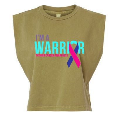 I'm a Warrior Thyroid Cancer Awareness Garment-Dyed Women's Muscle Tee