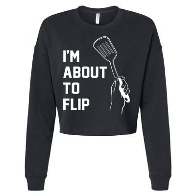 I'm About To Flip Cropped Pullover Crew
