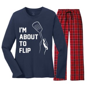 I'm About To Flip Women's Long Sleeve Flannel Pajama Set 