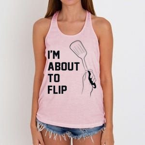 I'm About To Flip Women's Knotted Racerback Tank