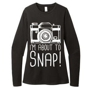 I'm About to Snap Funny Photographer Camera Womens CVC Long Sleeve Shirt