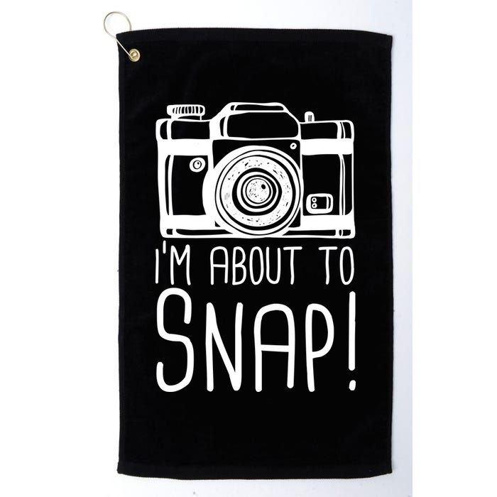 I'm About to Snap Funny Photographer Camera Golf Towel