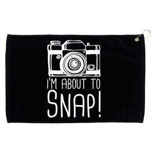 I'm About to Snap Funny Photographer Camera Grommeted Golf Towel