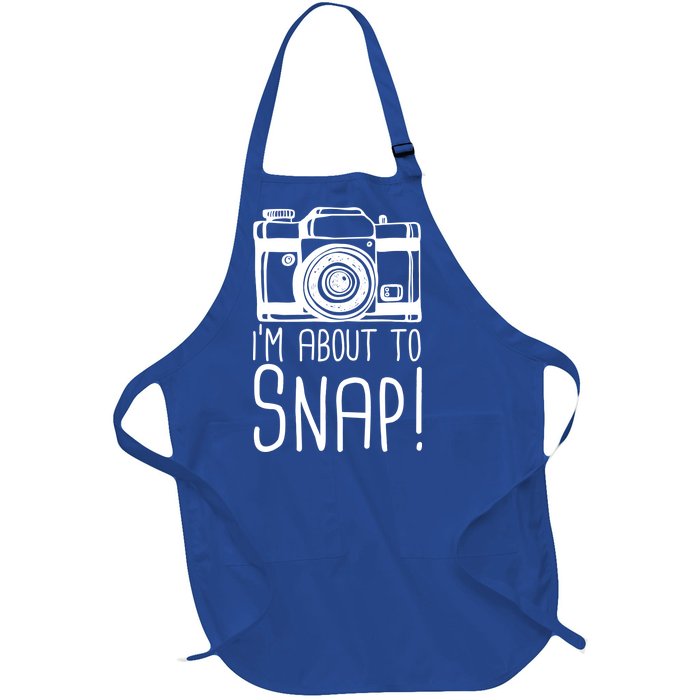 I'm About to Snap Funny Photographer Camera Full-Length Apron With Pockets