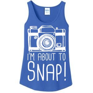 I'm About to Snap Funny Photographer Camera Ladies Essential Tank