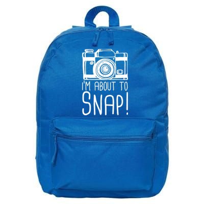 I'm About to Snap Funny Photographer Camera 16 in Basic Backpack