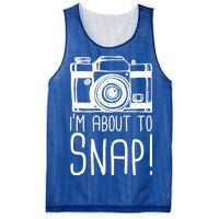 I'm About to Snap Funny Photographer Camera Mesh Reversible Basketball Jersey Tank