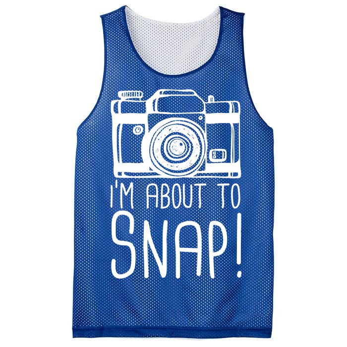 I'm About to Snap Funny Photographer Camera Mesh Reversible Basketball Jersey Tank