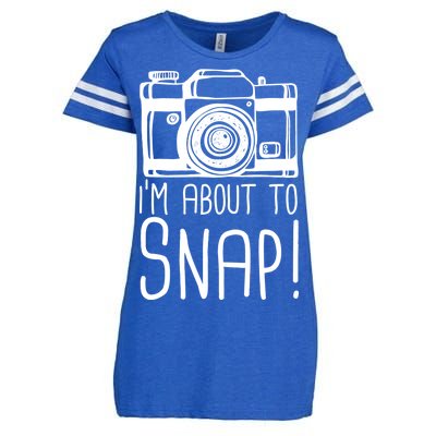 I'm About to Snap Funny Photographer Camera Enza Ladies Jersey Football T-Shirt