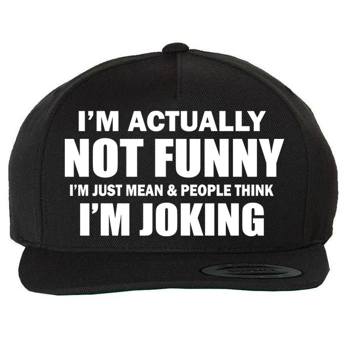 I'm Actually Not Funny I'm Just Really Mean Wool Snapback Cap