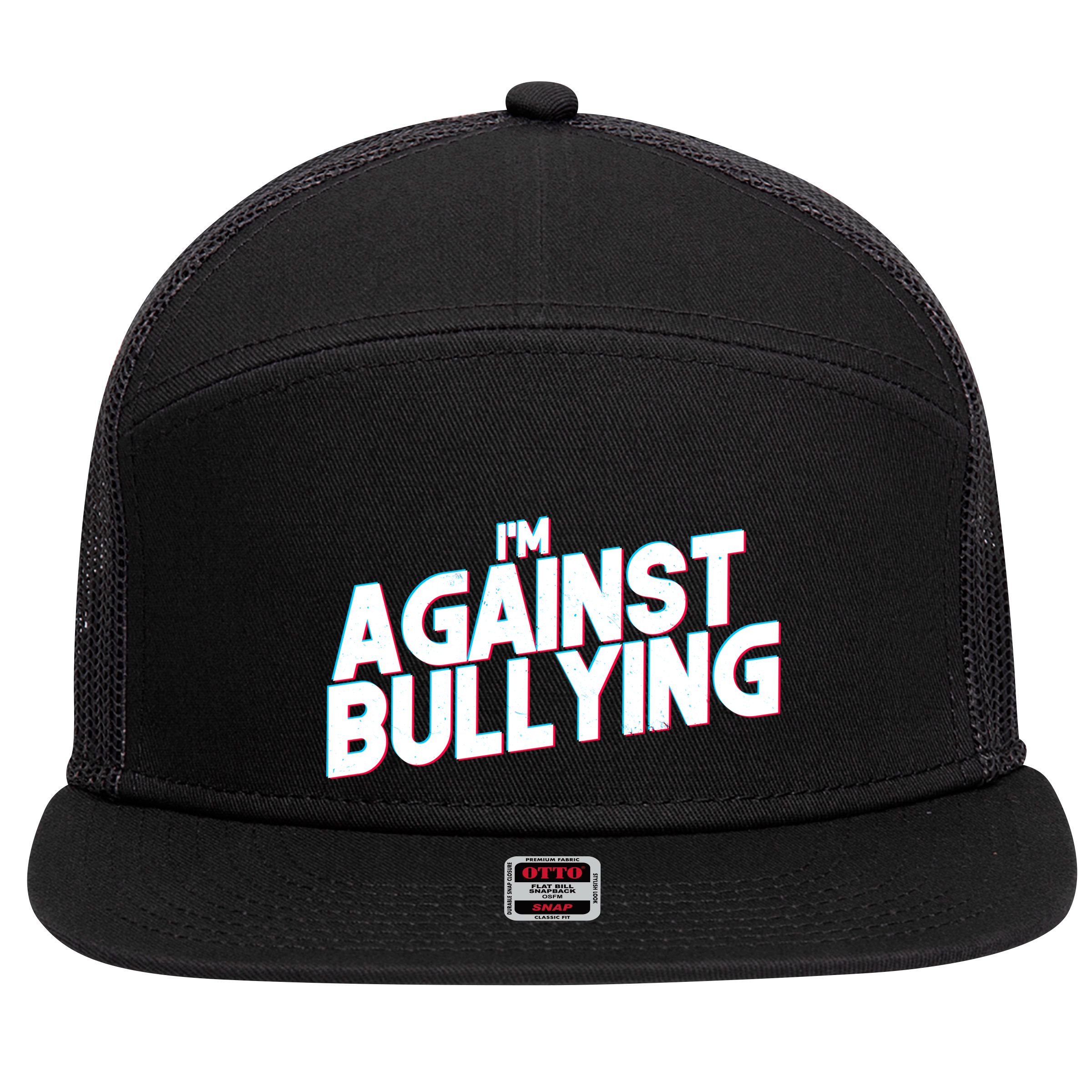 I'm Against Bullying Spirit Day 7 Panel Mesh Trucker Snapback Hat