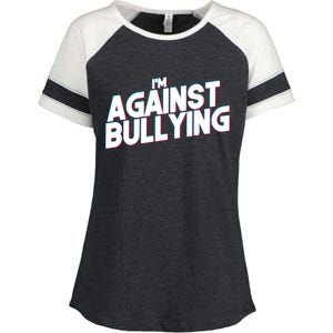 I'm Against Bullying Spirit Day Enza Ladies Jersey Colorblock Tee