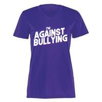 I'm Against Bullying Spirit Day Women's Momentum V-Neck T-Shirt