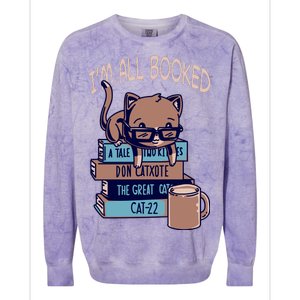 I'm All Booked Colorblast Crewneck Sweatshirt