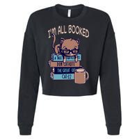 I'm All Booked Cropped Pullover Crew