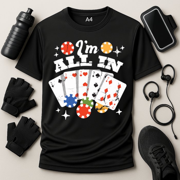 I'm All In Poker Cards Cooling Performance Crew T-Shirt