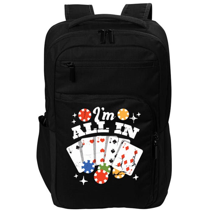 I'm All In Poker Cards Impact Tech Backpack