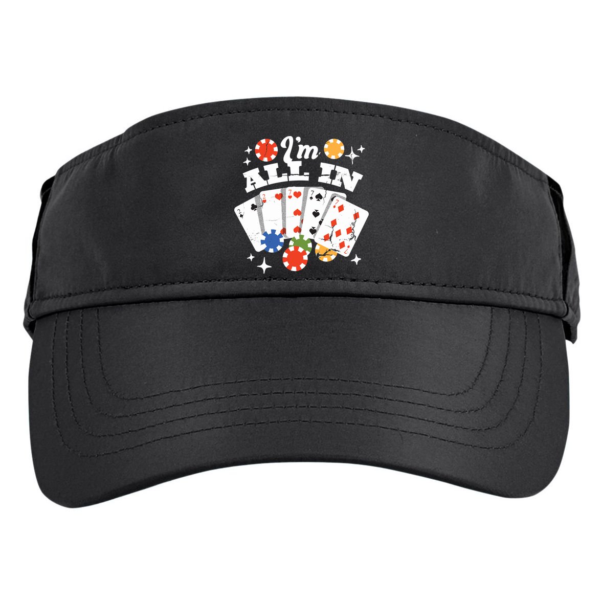 I'm All In Poker Cards Adult Drive Performance Visor