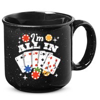 I'm All In Poker Cards 15oz Campfire Ceramic Mug