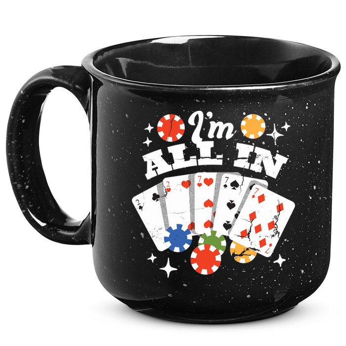 I'm All In Poker Cards 15oz Campfire Ceramic Mug