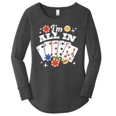 I'm All In Poker Cards Women's Perfect Tri Tunic Long Sleeve Shirt