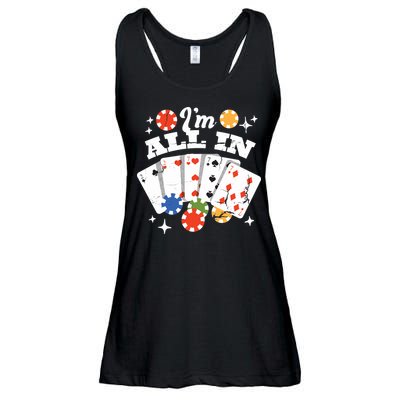 I'm All In Poker Cards Ladies Essential Flowy Tank