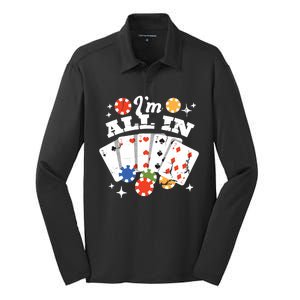 I'm All In Poker Cards Silk Touch Performance Long Sleeve Polo