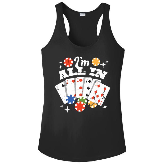 I'm All In Poker Cards Ladies PosiCharge Competitor Racerback Tank