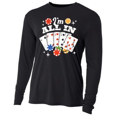 I'm All In Poker Cards Cooling Performance Long Sleeve Crew