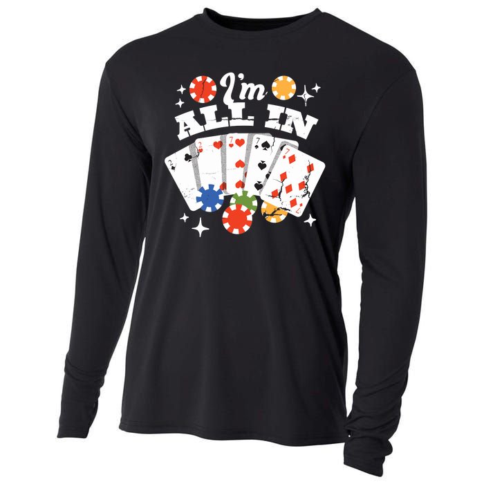 I'm All In Poker Cards Cooling Performance Long Sleeve Crew