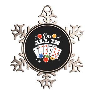 I'm All In Poker Cards Metallic Star Ornament