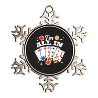 I'm All In Poker Cards Metallic Star Ornament