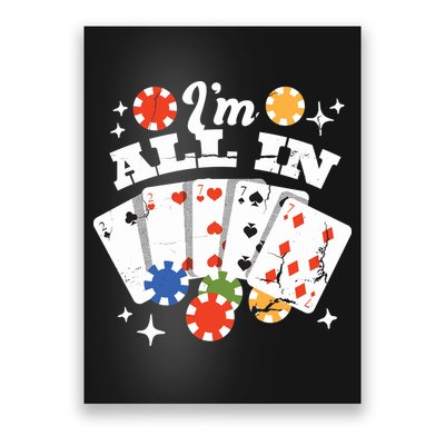 I'm All In Poker Cards Poster