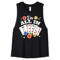 I'm All In Poker Cards Women's Racerback Cropped Tank