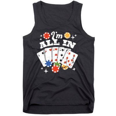 I'm All In Poker Cards Tank Top