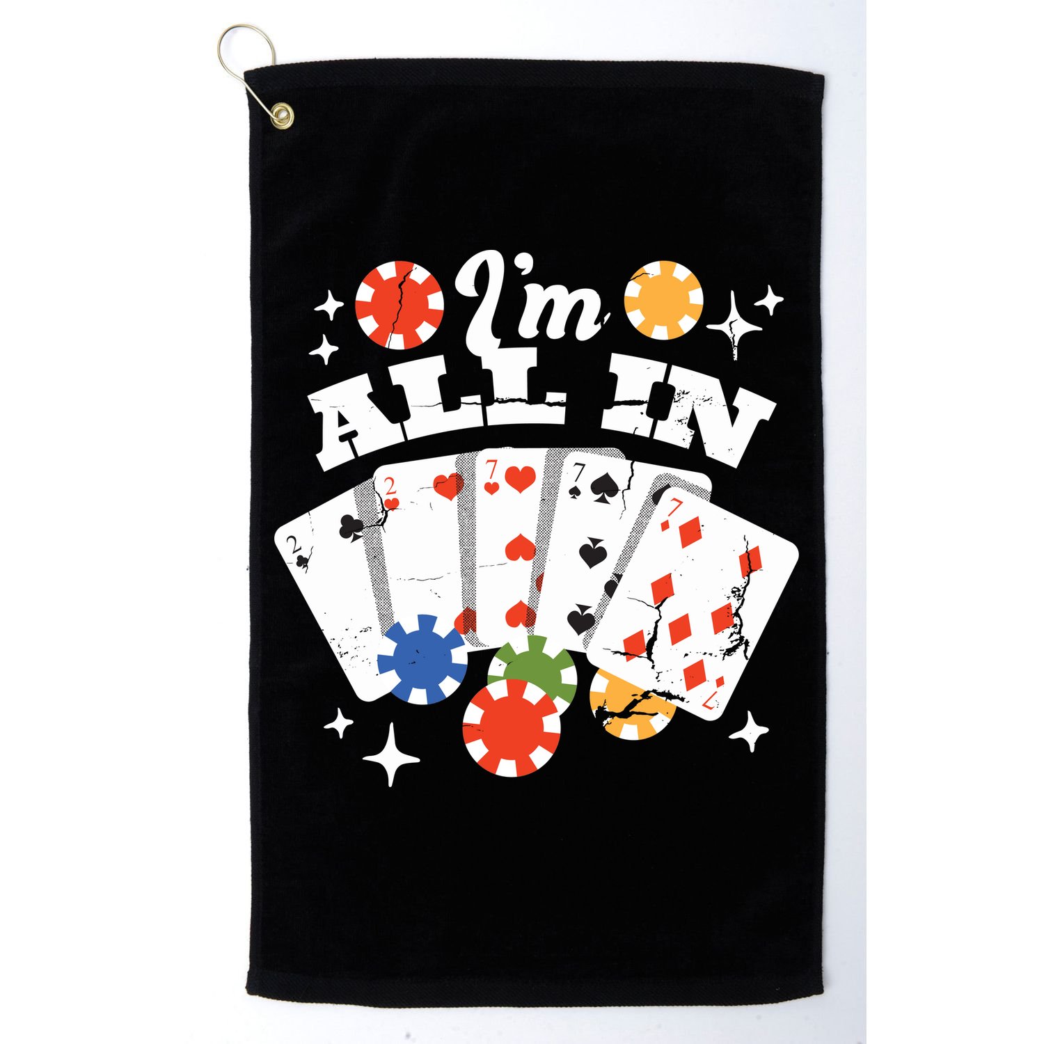 I'm All In Poker Cards Golf Towel