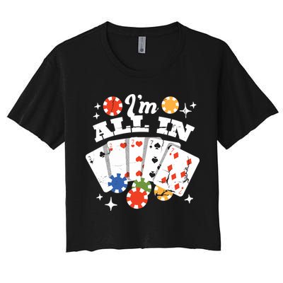 I'm All In Poker Cards Crop Top