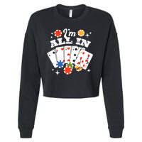 I'm All In Poker Cards Cropped Pullover Crew