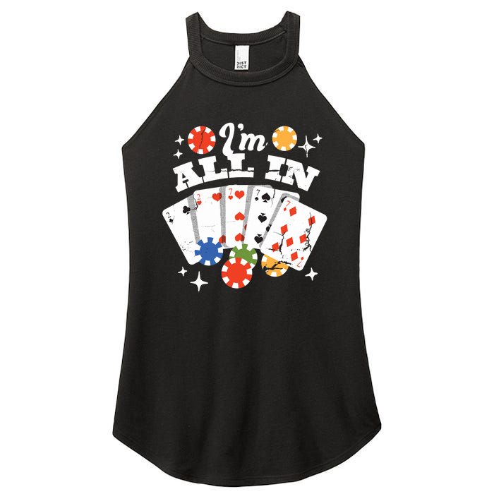 I'm All In Poker Cards Women's Perfect Tri Rocker Tank