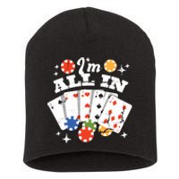 I'm All In Poker Cards Short Acrylic Beanie