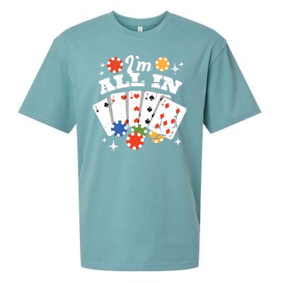 I'm All In Poker Cards Sueded Cloud Jersey T-Shirt