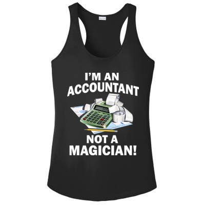 I'm An Accountant Not A Magician Ladies PosiCharge Competitor Racerback Tank