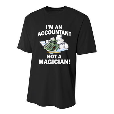 I'm An Accountant Not A Magician Youth Performance Sprint T-Shirt