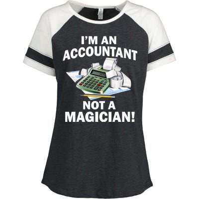 I'm An Accountant Not A Magician Enza Ladies Jersey Colorblock Tee