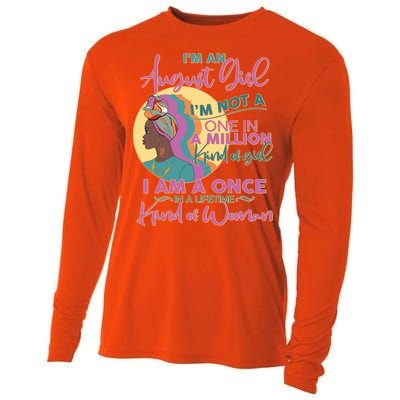 I'm An August Girl A Once In A Lifetime Woman Cooling Performance Long Sleeve Crew