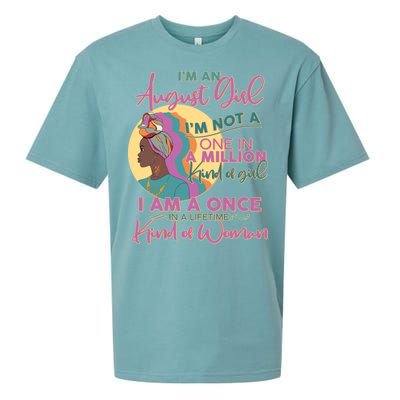 I'm An August Girl A Once In A Lifetime Woman Sueded Cloud Jersey T-Shirt