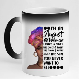 I'm An August Woman Cute Birthday 11oz Black Color Changing Mug