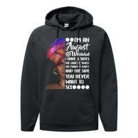 I'm An August Woman Cute Birthday Performance Fleece Hoodie