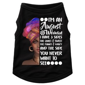 I'm An August Woman Cute Birthday Doggie Tank